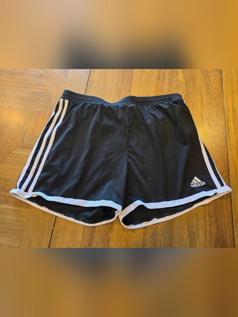 Adidas Climacool Shorts Sz Large Black White Stripes Athletic Breathable